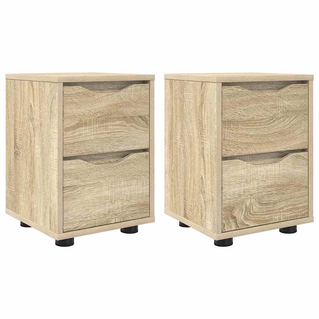 Mese de noptieră 2 pcs Stejar Sonoma 30,5 x 30 x 43 cm - imagine 2