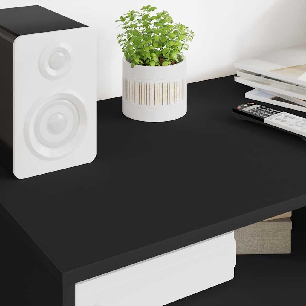 888928 4 Cabinet TV cu sertar Negru 100 x 48 x 43 cm Lemn compozit Cabinet TV cu sertar Negru 100 x 48 x 43 cm Lemn compozit - imagine 4