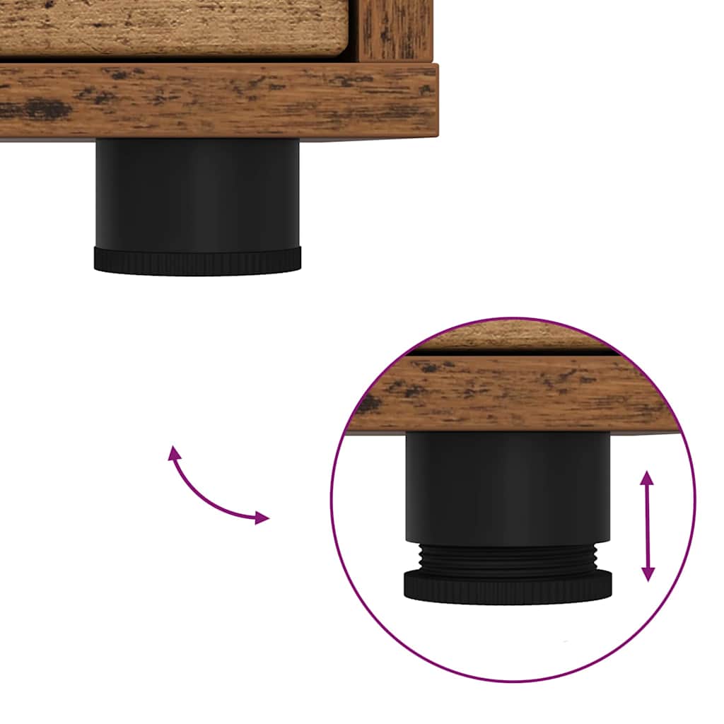 888935 11 Cabinet TV cu sertar Lemn Vechi 100 x 48 x 43 cm Lemn compozit Cabinet TV cu sertar Lemn Vechi 100 x 48 x 43 cm Lemn compozit - imagine 11