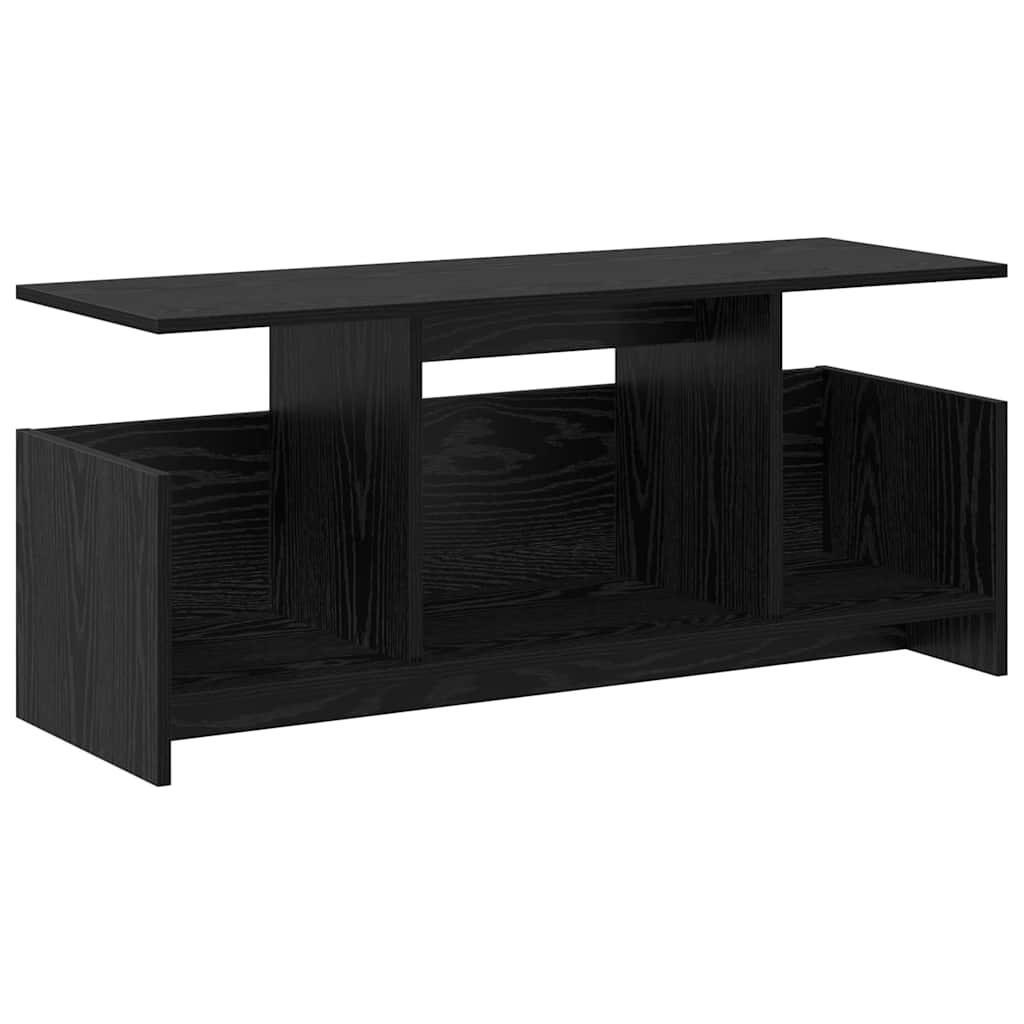 890993 2 Support TV Stejar Negru 102 x 35 x 45 cm Lemn compozit Support TV Stejar Negru 102 x 35 x 45 cm Lemn compozit - imagine 2