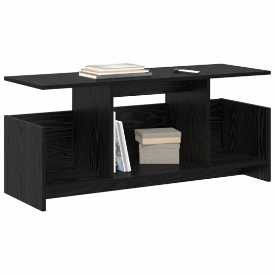 890993 3 Support TV Stejar Negru 102 x 35 x 45 cm Lemn compozit 890993 3