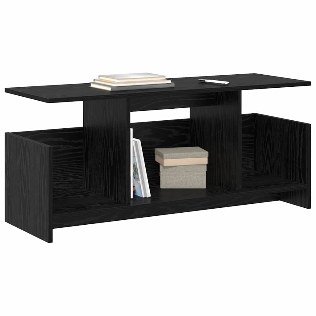 890993 3 Support TV Stejar Negru 102 x 35 x 45 cm Lemn compozit Support TV Stejar Negru 102 x 35 x 45 cm Lemn compozit - imagine 3