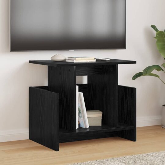 Support TV Stejar Negru 50 x 35 x 45 cm Lemn compozit