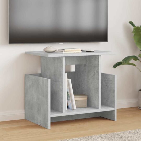 891006 1 Home Support TV Gri din beton 50 x 35 x 45 cm Lemn compozit