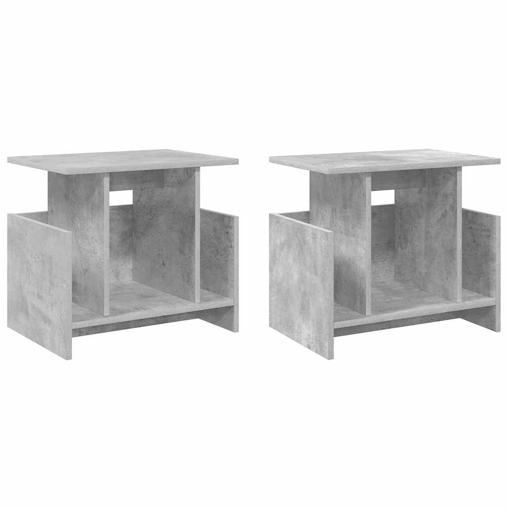 891007 2 Support TV 2 pcs Gri din beton 50 x 35 x 45 cm Lemn compozit Support TV 2 pcs Gri din beton 50 x 35 x 45 cm Lemn compozit - imagine 2