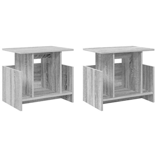 Alternative view of Support TV 2 pcs Gri Sonoma 50 x 35 x 45 cm Lemn compozit