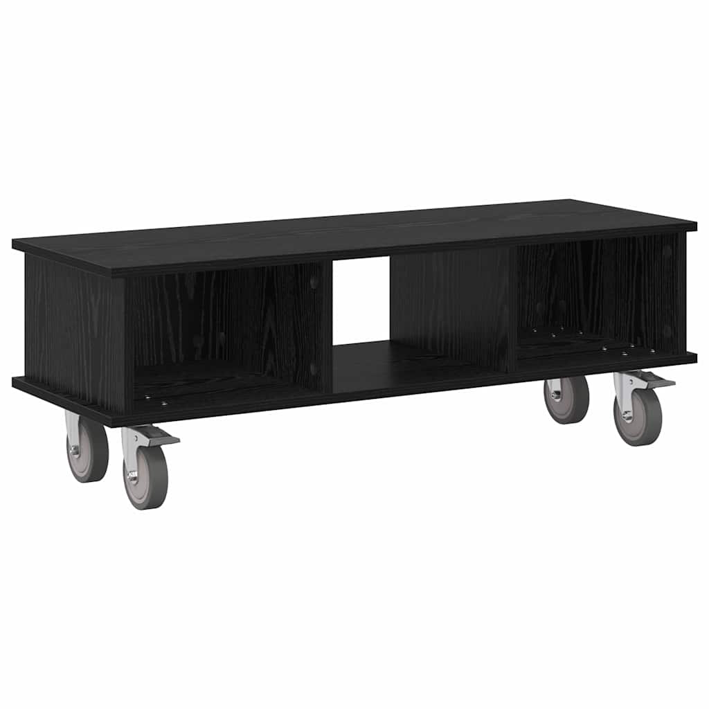 891033 2 Support TV Stejar Negru 100 x 35 x 35 cm Lemn compozit Support TV Stejar Negru 100 x 35 x 35 cm Lemn compozit - imagine 2