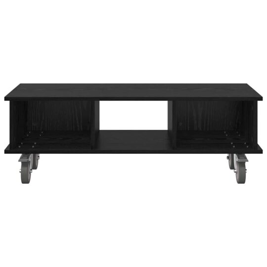 891033 5 Support TV Stejar Negru 100 x 35 x 35 cm Lemn compozit 891033 5