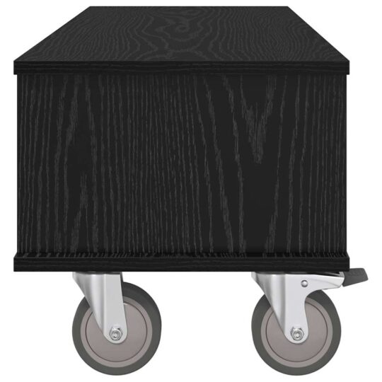 891033 6 Support TV Stejar Negru 100 x 35 x 35 cm Lemn compozit 891033 6