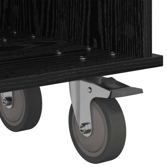 891033 9 Support TV Stejar Negru 100 x 35 x 35 cm Lemn compozit 891033 9