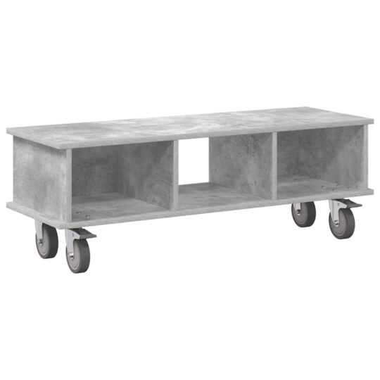 Alternative view of Support TV Gri din beton 100 x 35 x 35 cm Lemn compozit