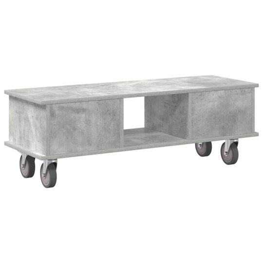 891035 7 Support TV Gri din beton 100 x 35 x 35 cm Lemn compozit 891035 7