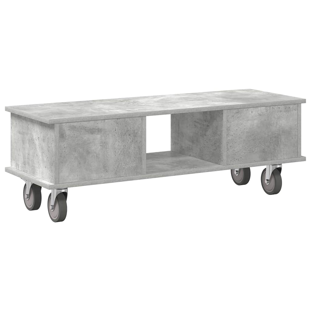 891035 7 Support TV Gri din beton 100 x 35 x 35 cm Lemn compozit Support TV Gri din beton 100 x 35 x 35 cm Lemn compozit - imagine 7