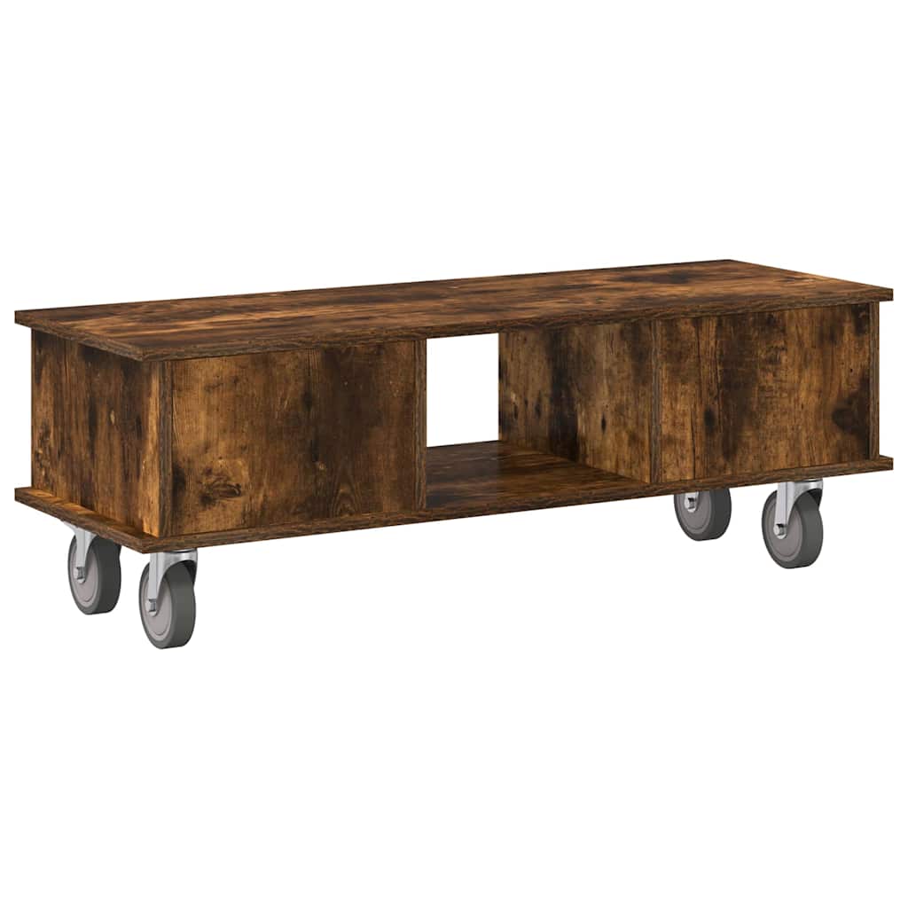 891036 7 Support TV Stejar fumuriu 100 x 35 x 35 cm Lemn compozit Support TV Stejar fumuriu 100 x 35 x 35 cm Lemn compozit - imagine 7