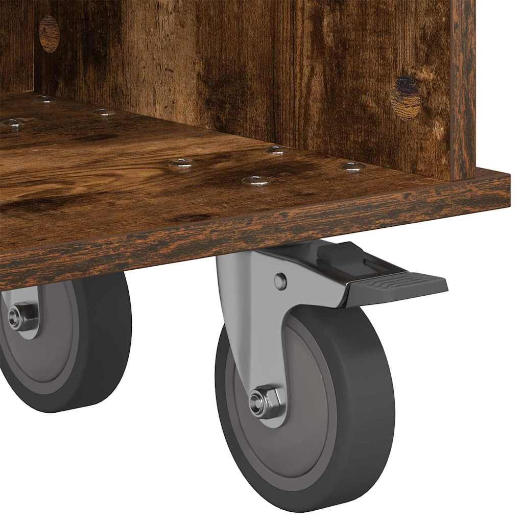 891036 9 Support TV Stejar fumuriu 100 x 35 x 35 cm Lemn compozit Support TV Stejar fumuriu 100 x 35 x 35 cm Lemn compozit - imagine 9