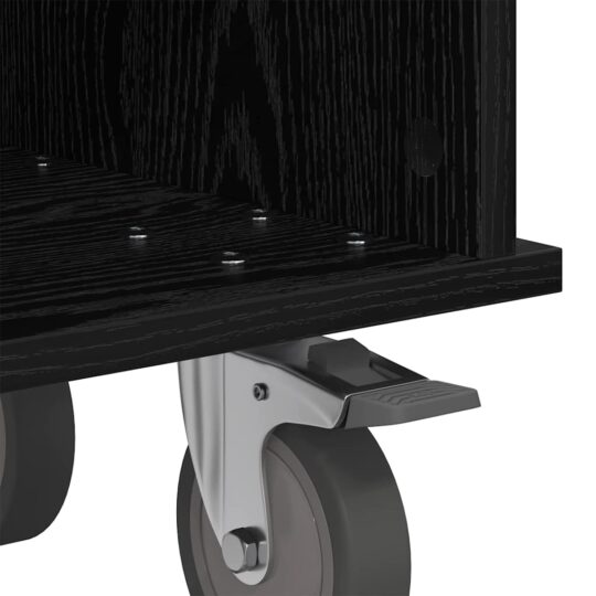 891041 9 Support TV Stejar Negru 68,5 x 35 x 35 cm Lemn compozit 891041 9