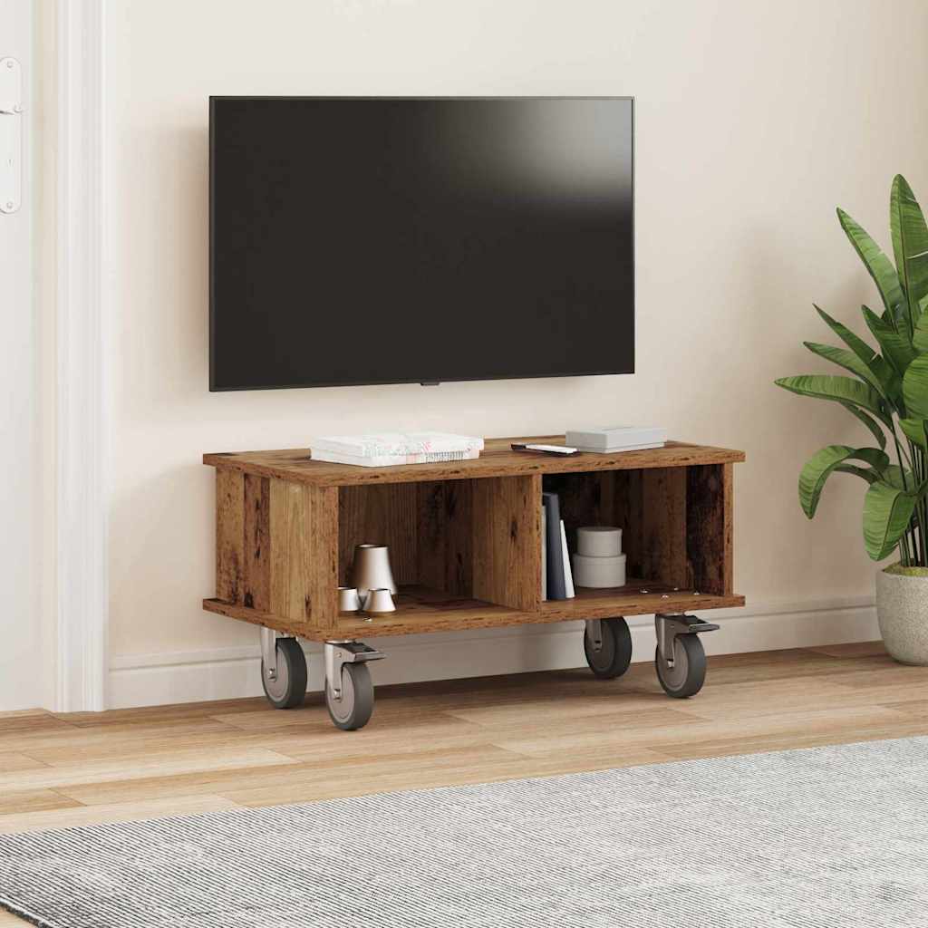 891046 4 Support TV Lemn vechi 68,5 x 35 x 35 cm Lemn compozit Support TV Lemn vechi 68,5 x 35 x 35 cm Lemn compozit - imagine 4
