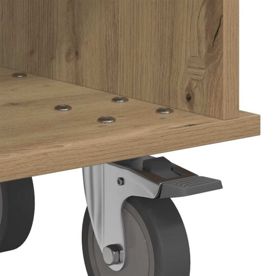 891047 9 Support TV Stejar Artizanal 68,5 x 35 x 35 cm Lemn compozit 891047 9