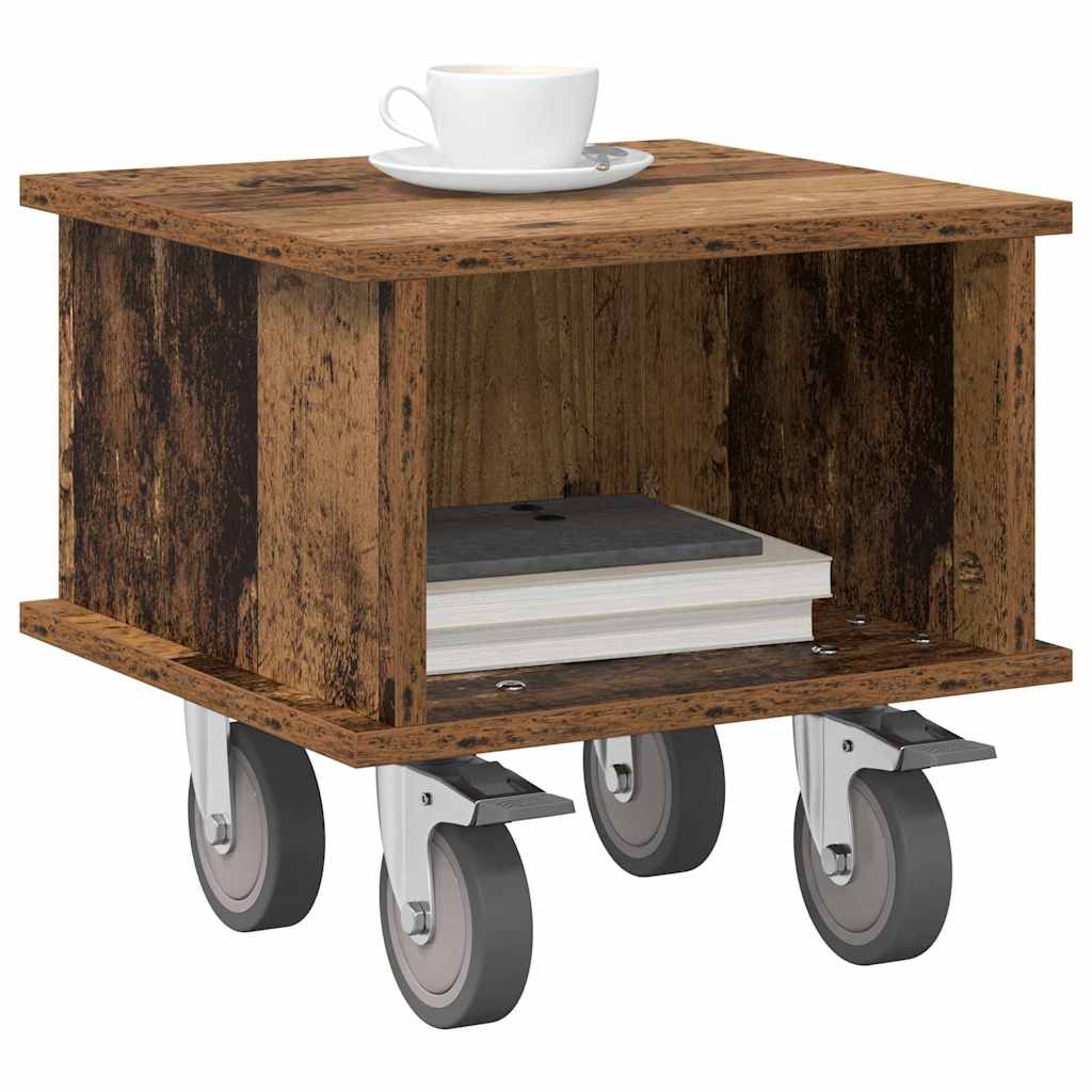 891054 3 Support TV Lemn vechi 37 x 35 x 35 cm Lemn compozit Support TV Lemn vechi 37 x 35 x 35 cm Lemn compozit - imagine 3