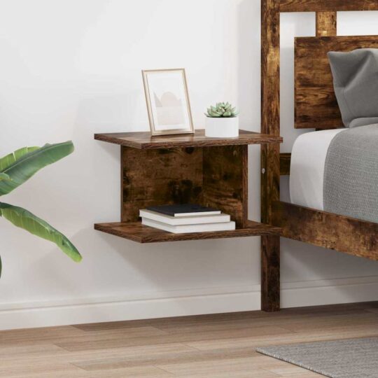 Noptieră 2 pcs Stejar fumuriu 40 x 30 x 25 cm Lemn compozit