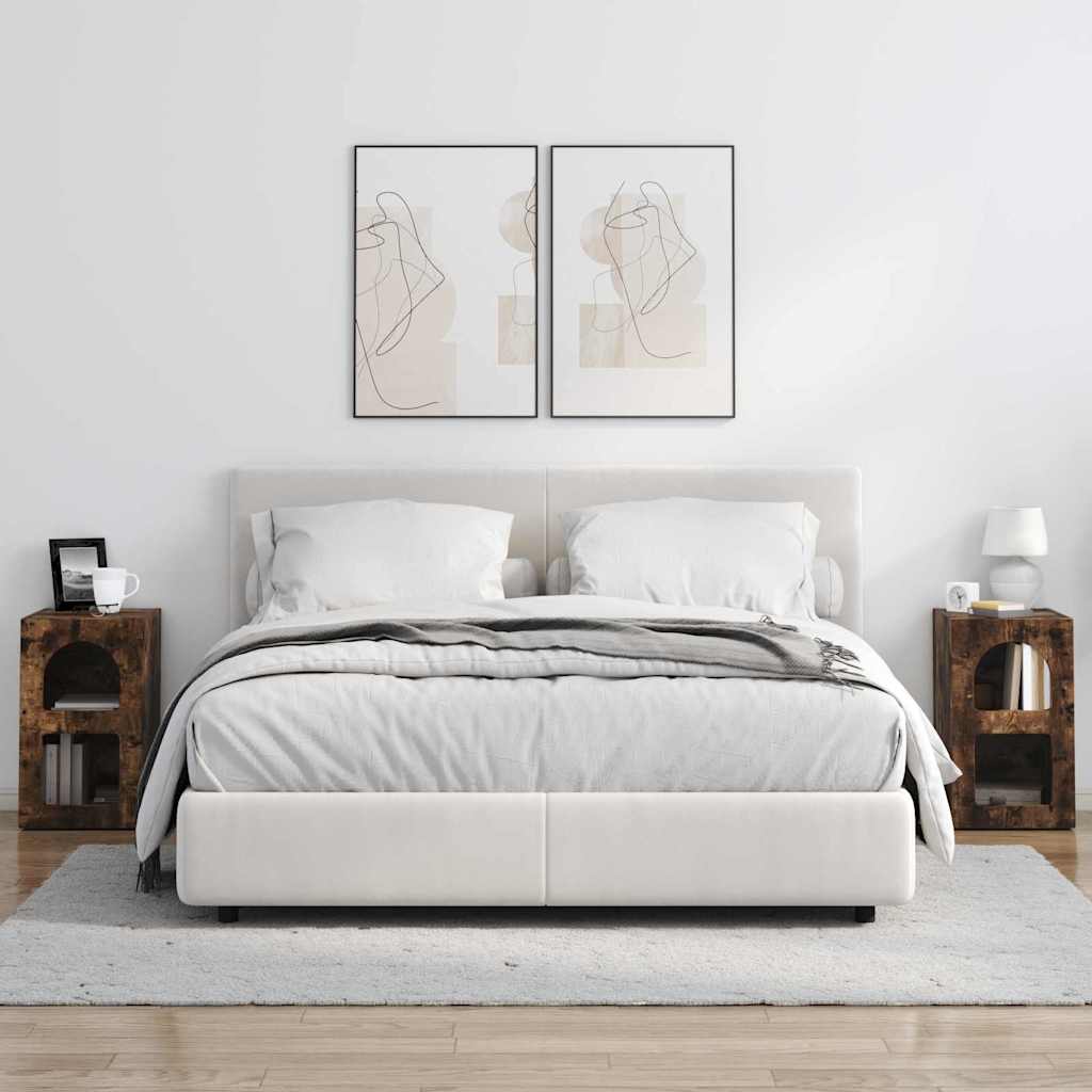 Noptieră 2 pcs Stejar fumuriu 29.5 x 35 x 50 cm Lemn compozit - imagine 4
