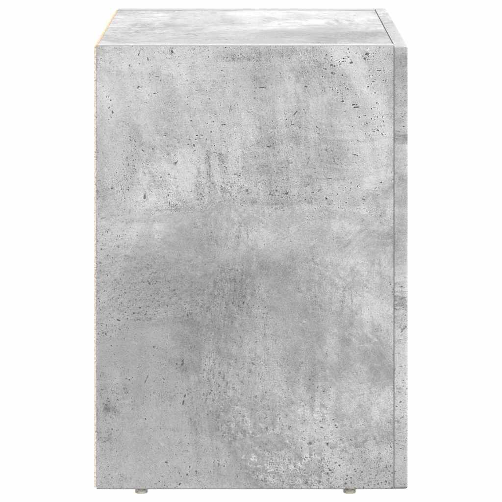 Noptieră Gri din beton 40 x 35 x 50 cm Lemn compozit - imagine 5