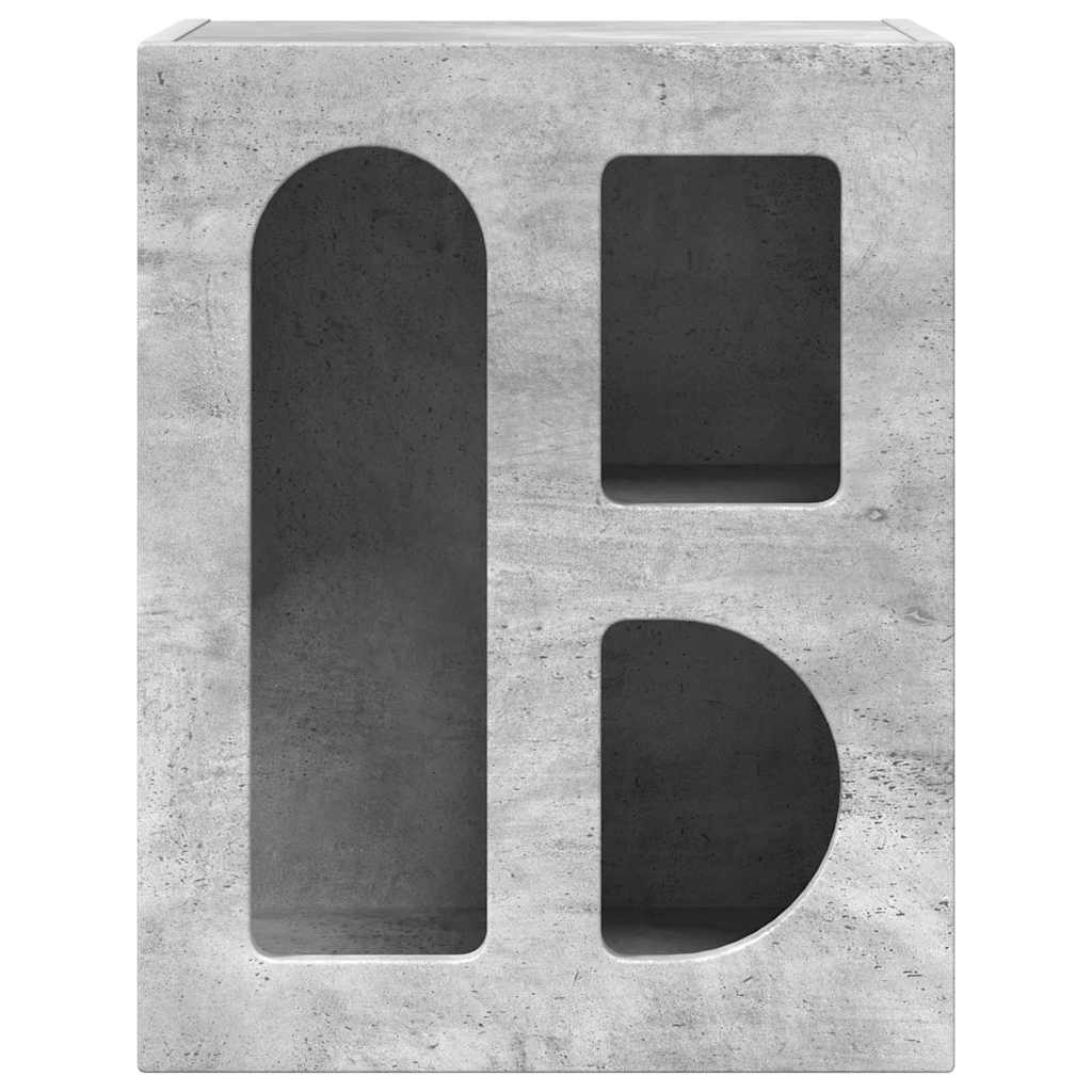 Noptieră 2 pcs Gri din beton 40 x 35 x 50 cm Lemn compozit - imagine 6