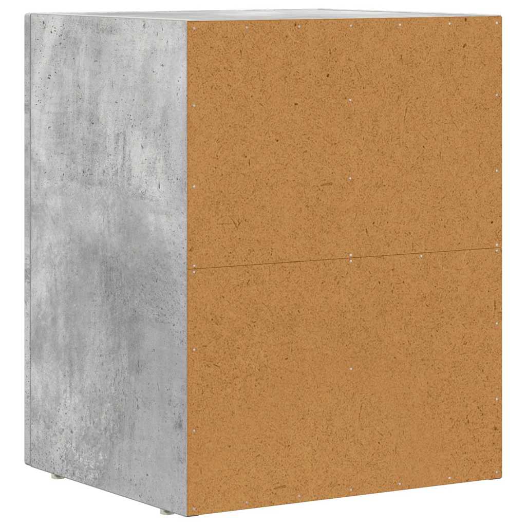 Noptieră 2 pcs Gri din beton 40 x 35 x 50 cm Lemn compozit - imagine 8
