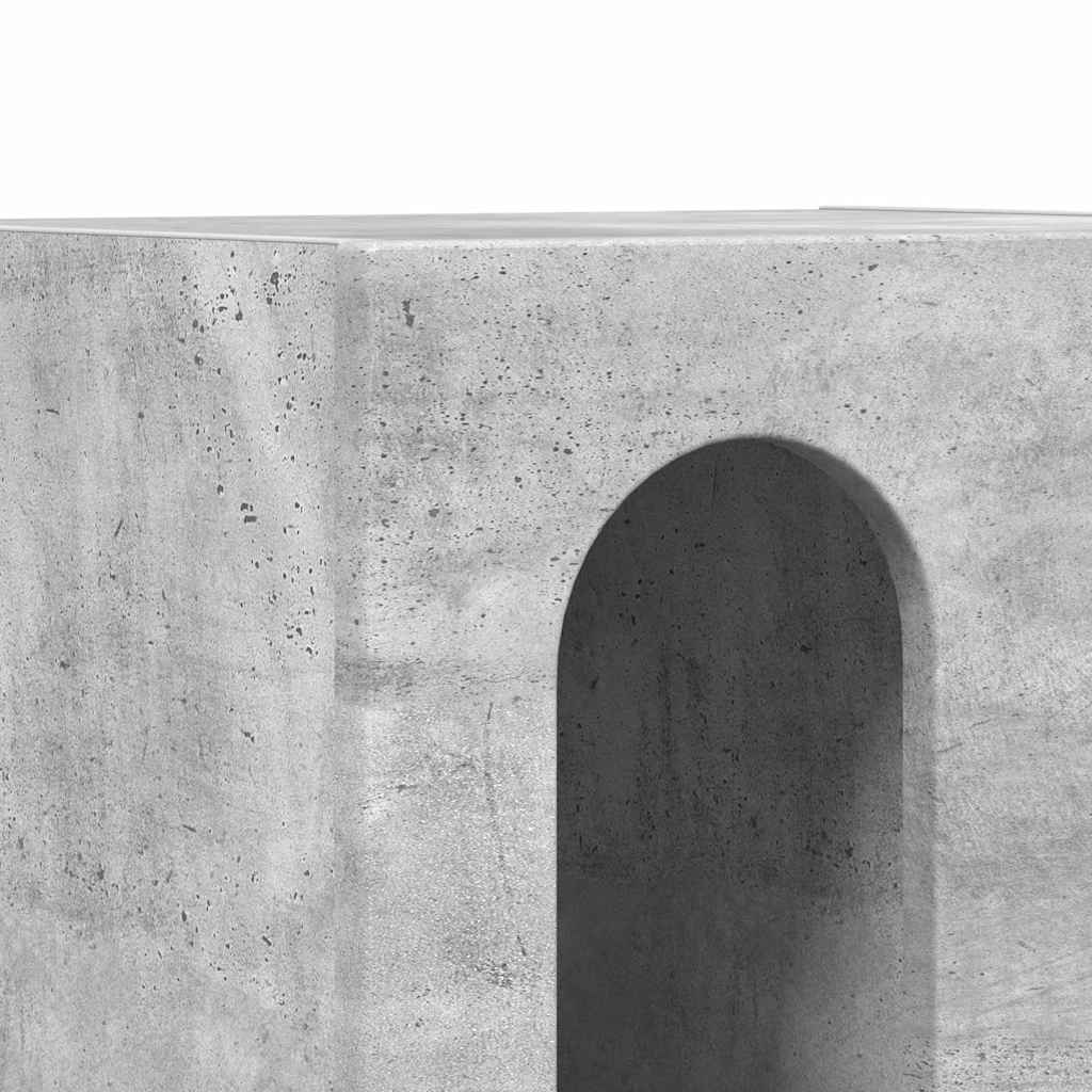 Noptieră 2 pcs Gri din beton 40 x 35 x 50 cm Lemn compozit - imagine 9