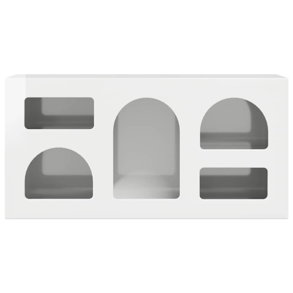 891278 5 Cabinet TV Alb lucios 80 x 35 x 40 cm Lemn compozit Cabinet TV Alb lucios 80 x 35 x 40 cm Lemn compozit - imagine 5