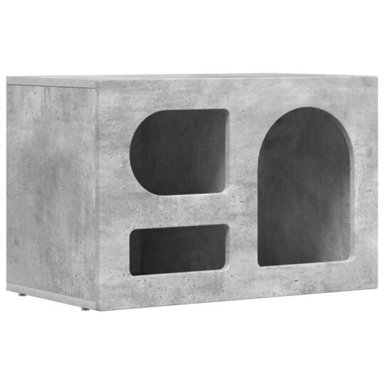 Alternative view of Cabinet TV Gri din beton 60 x 35 x 40 cm Lemn compozit