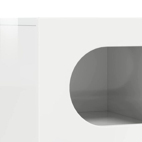 891288 8 Cabinet TV Alb lucios 60 x 35 x 40 cm Lemn compozit 891288 8