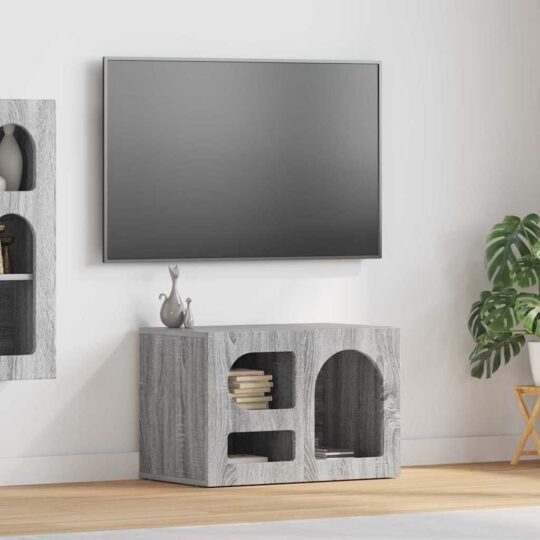 Cabinet TV Gri Sonoma 60 x 35 x 40 cm Lemn compozit