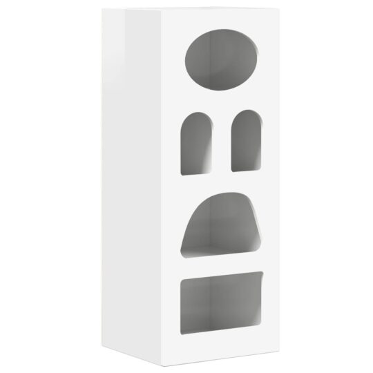 Alternative view of Bufet Alb lucios 40 x 35 x 100,5 cm Lemn compozit