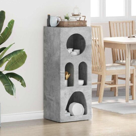 Bufet Gri din beton 40 x 35 x 100.5 cm Lemn compozit