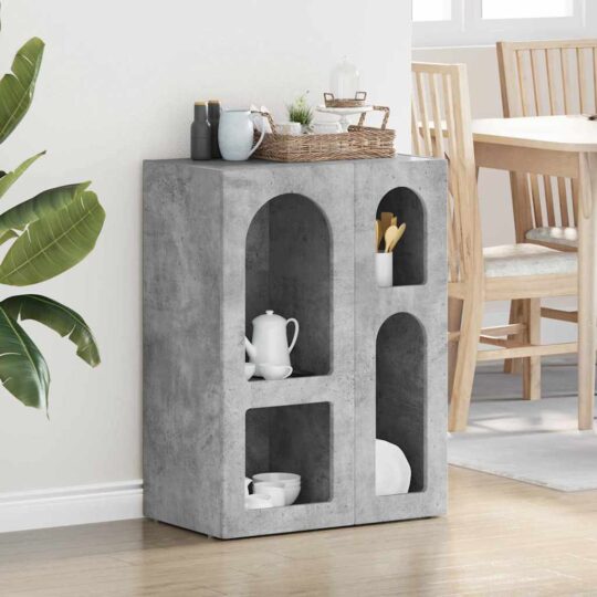 Bufet Gri din beton 59 x 35 x 80.5 cm Lemn compozit