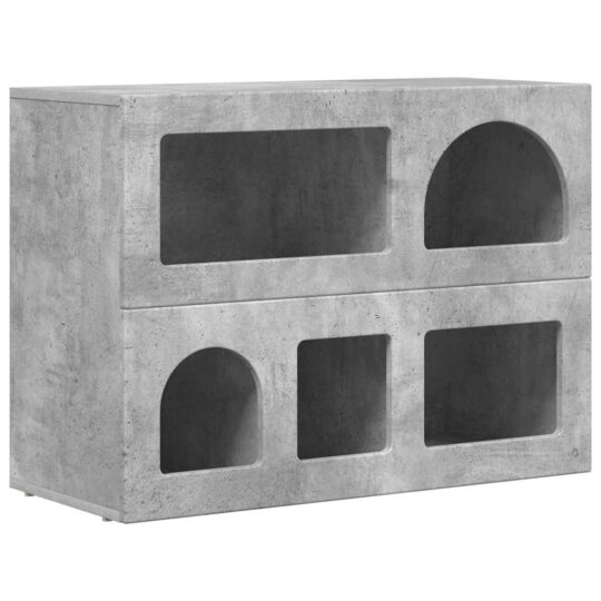 Alternative view of Bufet Gri din beton 80.5 x 35 x 59 cm Lemn compozit