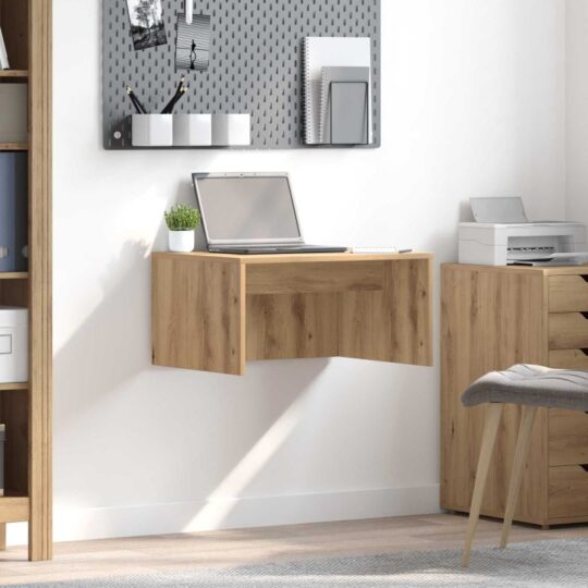 Birou montat pe perete Stejar Artizanal 60 x 45 x 30 cm