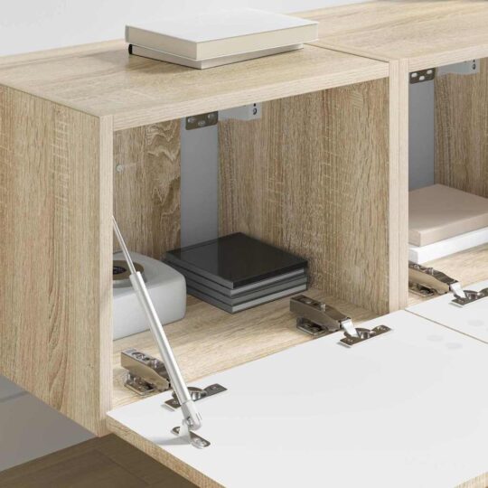 892174 4 Dulap TV de perete 2 pcs Sonoma 60 x 31 x 29.5 cm Lemn compozit 892174 4