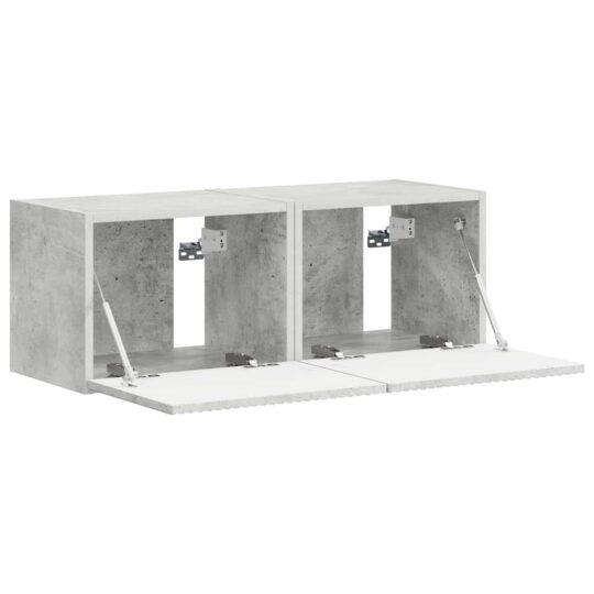 892176 6 Dulap TV de perete 2 pcs Beton 60 x 31 x 29.5 cm Lemn compozit 892176 6