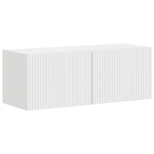 Alternative view of Dulap TV de perete Pe perete 2 pcs Alb Lucios 60 x 31 x 29.5 cm