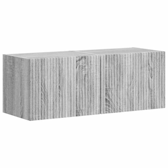Alternative view of Dulap TV de perete Pe perete 2 pcs Gri Sonoma 60 x 31 x 29.5 cm