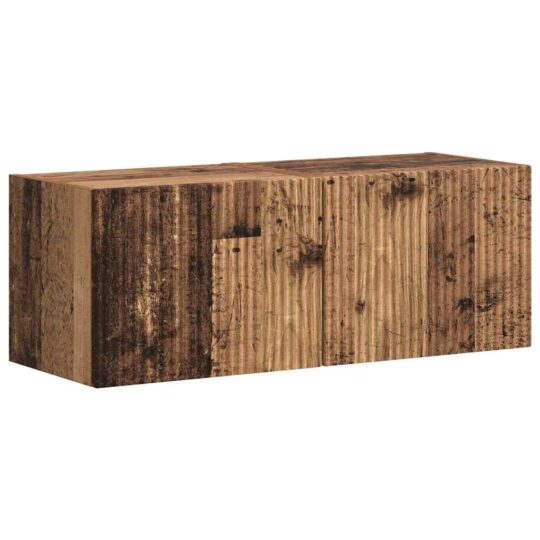 Alternative view of Dulap TV de perete Pe perete 2 pcs Lemn Vechi 60 x 31 x 29.5 cm