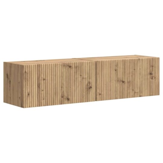 Alternative view of Dulap TV de perete 2 pcs Stejar artizanal 60 x 31 x 29.5 cm