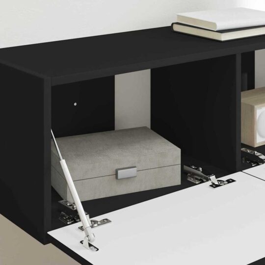 892232 4 Dulap TV de perete 2 pcs Negru 60 x 31 x 29.5 cm Lemn compozit 892232 4