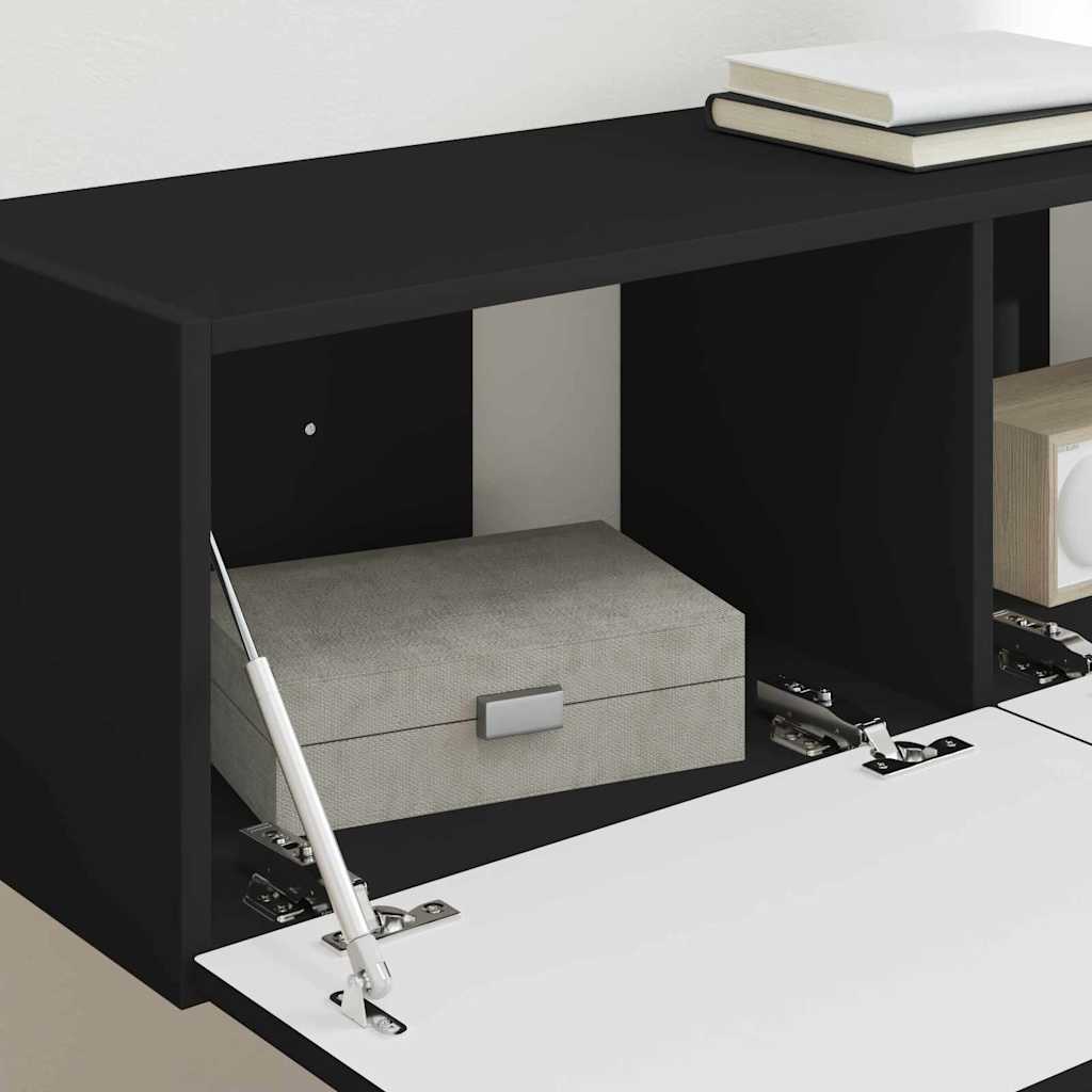 892232 4 Dulap TV de perete 2 pcs Negru 60 x 31 x 29.5 cm Lemn compozit Dulap TV de perete 2 pcs Negru 60 x 31 x 29.5 cm Lemn compozit - imagine 4