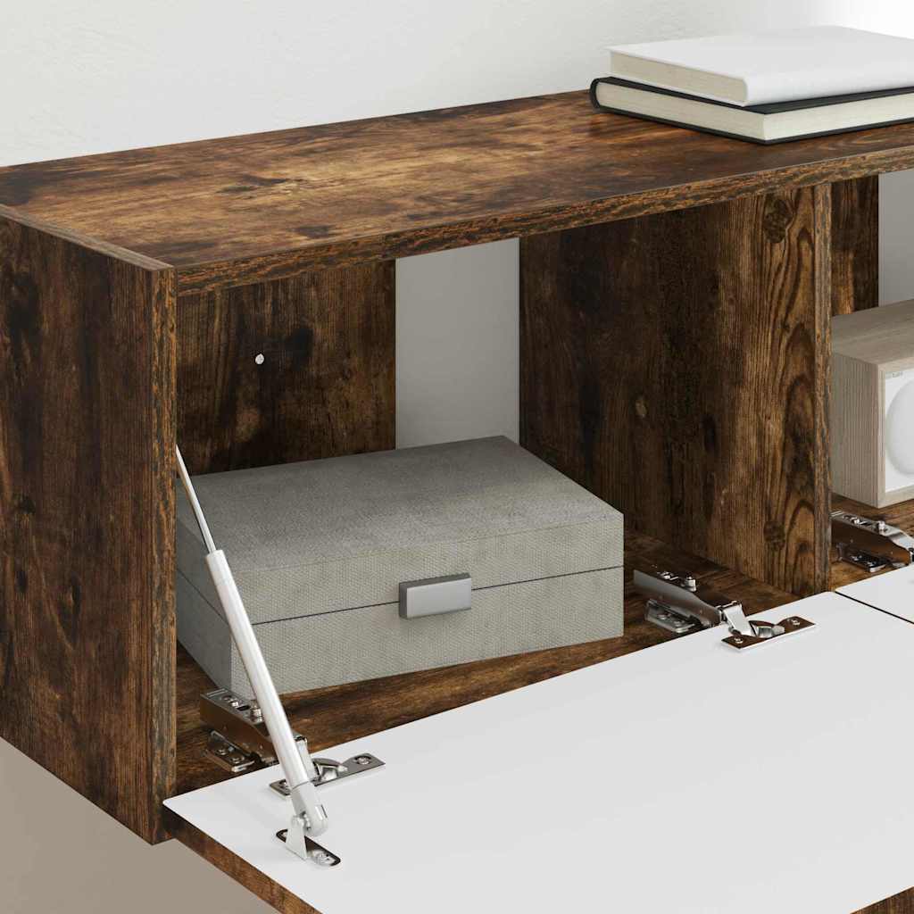 892240 4 Dulap TV de perete 2 pcs Stejar fumuriu 60 x 31 x 29.5 cm Dulap TV de perete 2 pcs Stejar fumuriu 60 x 31 x 29.5 cm - imagine 4