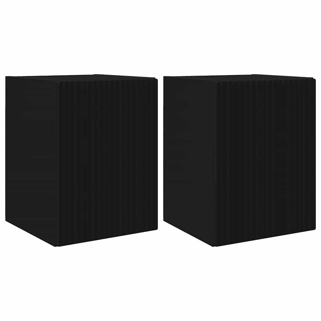 892252 2 Dulap TV de perete 2 pcs Negru 30 x 31 x 40 cm Lemn compozit Dulap TV de perete 2 pcs Negru 30 x 31 x 40 cm Lemn compozit - imagine 2