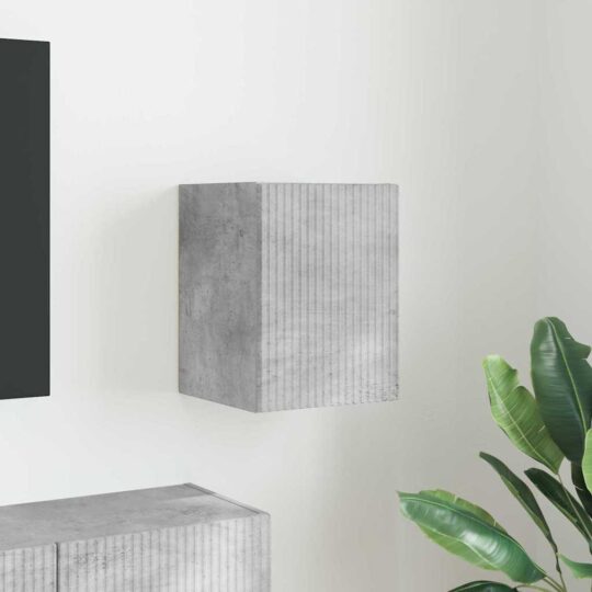 892255 1 Home Dulap TV de perete Beton 30 x 31 x 40 cm Lemn compozit