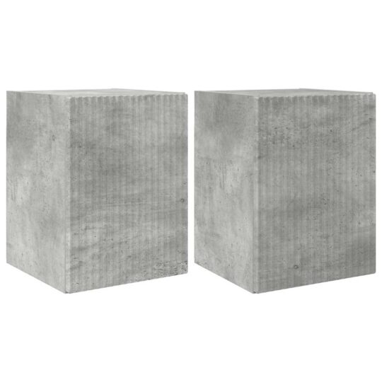 Alternative view of Dulap TV de perete 2 pcs Beton 30 x 31 x 40 cm Lemn compozit